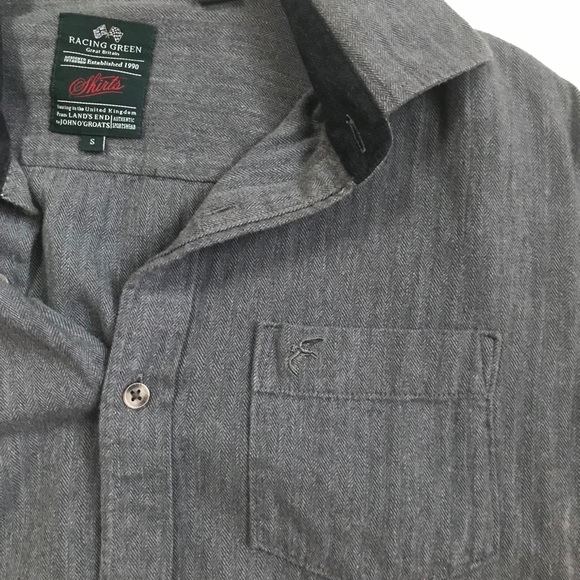 Grey Button Down Work Shirt - Picture 3 of 3